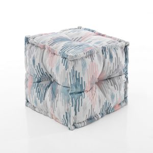 Pouf d'extérieur Yara pastel kamar program - tissu imperméable d'extérieur cm. 45 x 45 x 45