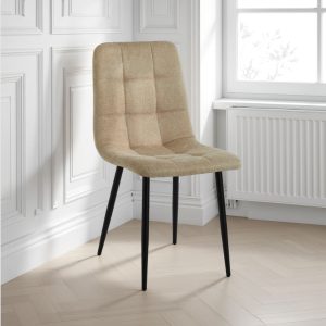 Chaise Faffy evo marron en tissu microfibre marron cm H.85 L.42 P.53