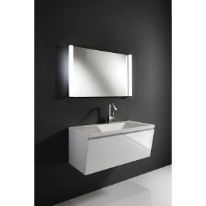 Miroir avec éclairage latéral LED intégré 100x67 cm