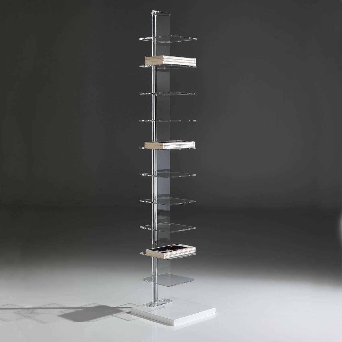 3268_3_Libreria_a_colonna_SHEER_10_Ripiani_in_Acrilico_Trasparente_e_Metallo_Cromato_30x30xh148_cm.jpg