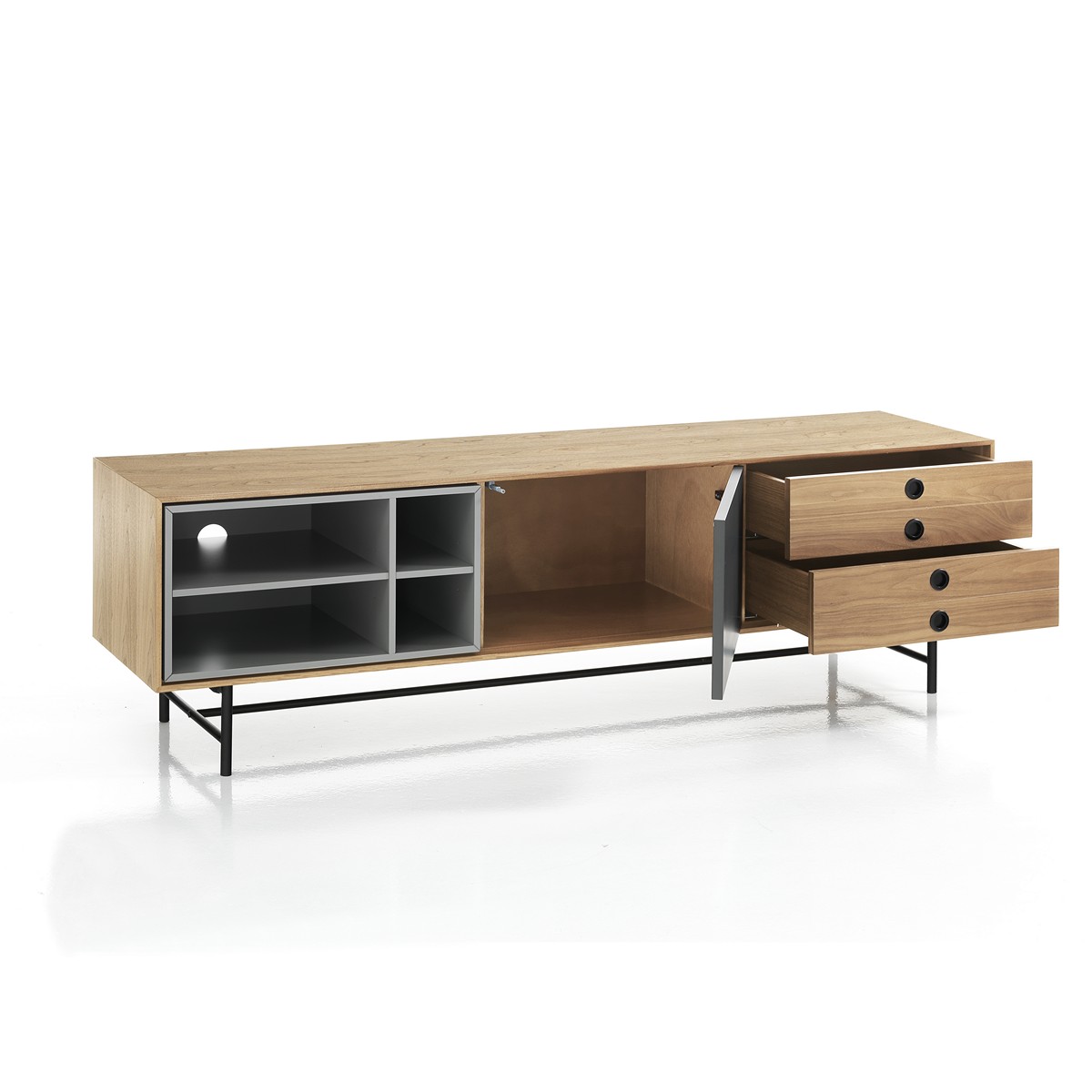 4172_3_Madia_porta_TV_CLEW_impiallacciata_finitura_Rovere_anta_laccata_Grigio_scuro_opaco_L170_P40_H51_cm.jpg