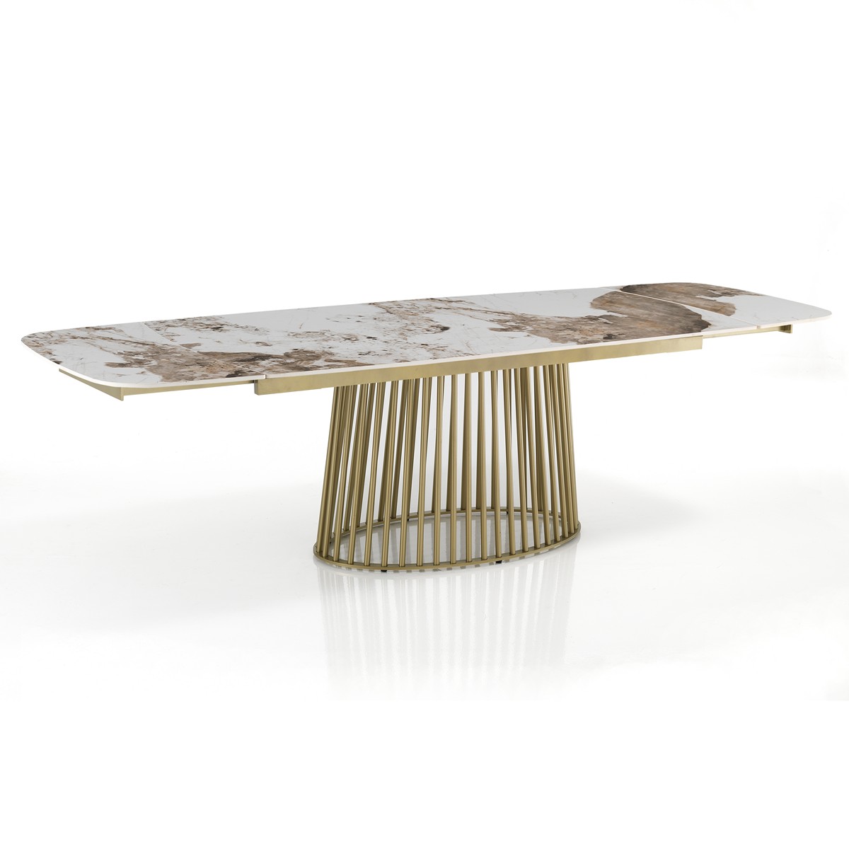 5801_2_Tavolo_allungabile_CAGE_1_basamento_Champagne_Oro_opaco_piano_ceramica_finitura_marmo_Onice_lucido_H755_P89_L180_220_260.jpg